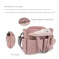 Bolsa de Pañales para Bebé de Gran Capacidad Bolsa de Maternidad Impermeable Multifuncional Portátil para Cuidado del Bebé Material de Poliéster - details 7