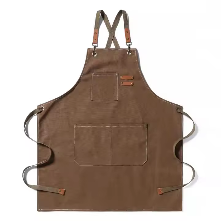 Delantal De Lona Moda Para Mujer Uso Doméstico Jardín Trabajo Restaurante Material Resistente Tamaño Estándar Diseño Versátil - 1