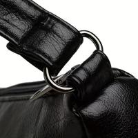 Bolso De Hombro Y Cruzado Para Mujer Textura PU Estilo Clásico Patrón Geométrico Bolsa De La Madre Bolso Medio Versátil - details 4