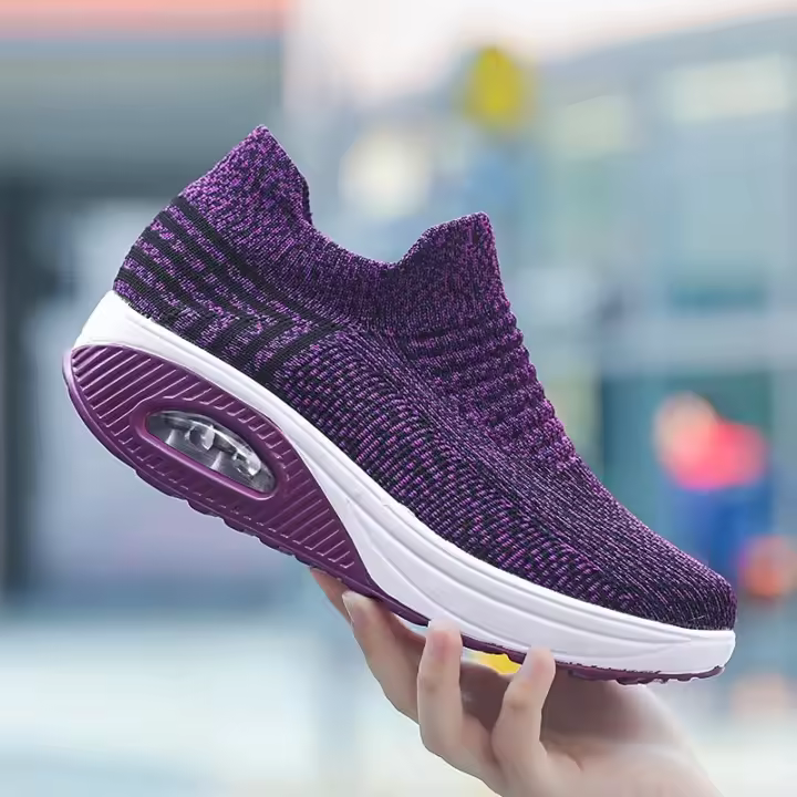 Zapatillas De Plataforma Para Mujer Color Beige Y Negro Talla Grande Casual Zapatillas De Correr Trendy Vulcanizadas - 1