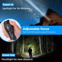 Linterna de luz fuerte batería de larga duración recargable súper brillante Enfoque de zoom de largo alcance multifuncional hogar al aire libre aleación de aluminio impermeable - details 1