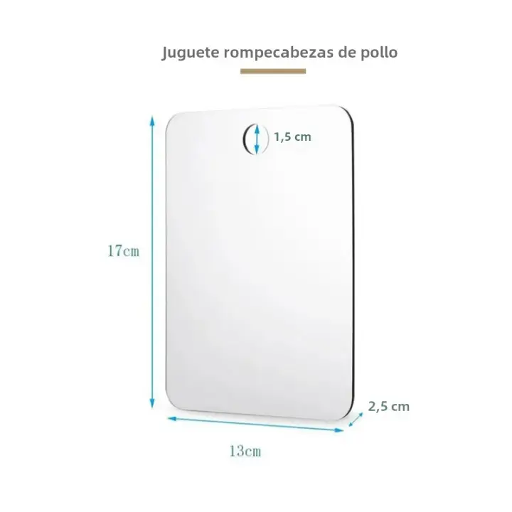 Espejo De Acrílico Antiniebla Para Ducha Y Maquillaje Para Mujeres Y Hombres Accesorios De Baño Y Viaje Espejo Sin Marco Rectangular 17x13cm - 1