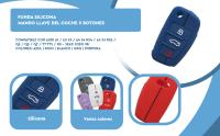 Banner - Funda silicona mando llave del coche 3 botones compatible con Audi gris