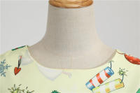 Vestido Midi Vintage Elegante Para Fiesta De Navidad Mujer Con Cintura Alta Manga Corta Vestido De Promoción Jurk Robe - details 5