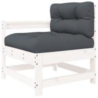 vidaXL Sillón de jardín con cojines madera maciza de pino Pino natural, Pino blanco, Pino gris Conjunto Terraza Muebles Jardín Exterior Juego de Muebles de jardín Mueble Jardín Exterior Muebles de Salon Exterior - details 0