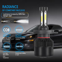 2pcs H4 LED Faros De Coche 3 Chips COB Lámpara De Cabeza Auto S2 72W 8000LM Accesorios De Coche Luz De Niebla LED 6500K 9-36V - details 1