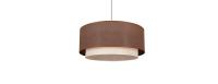 FABRILAMP - Colgante Doble 1l. Marron/beis Cilind (REGX35X35) - details 1