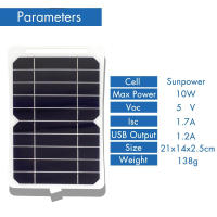 Panel Solar 10W USB Para Carga De Móvil Al Aire Libre Kit Completo De Energía Solar Para Camping Sistema Solar Doméstico - details 4