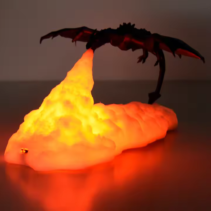 Lámpara LED Recargable De Dragón De Hielo Y Fuego Decoración De Pared 3D Para Habitación Regalo Mejor Para Niños Y Familia Uso En Escritorio Del Hogar - 1