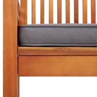 vidaXL Silla de comedor para jardín con cojín madera maciza de acacia - details 4