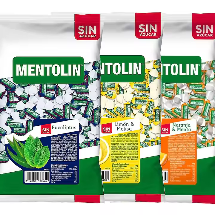 MENTOLIN PACK 3 Kg caramelos sin azúcar garganta Eucaliptus & Limón Melisa & Naranja - 1