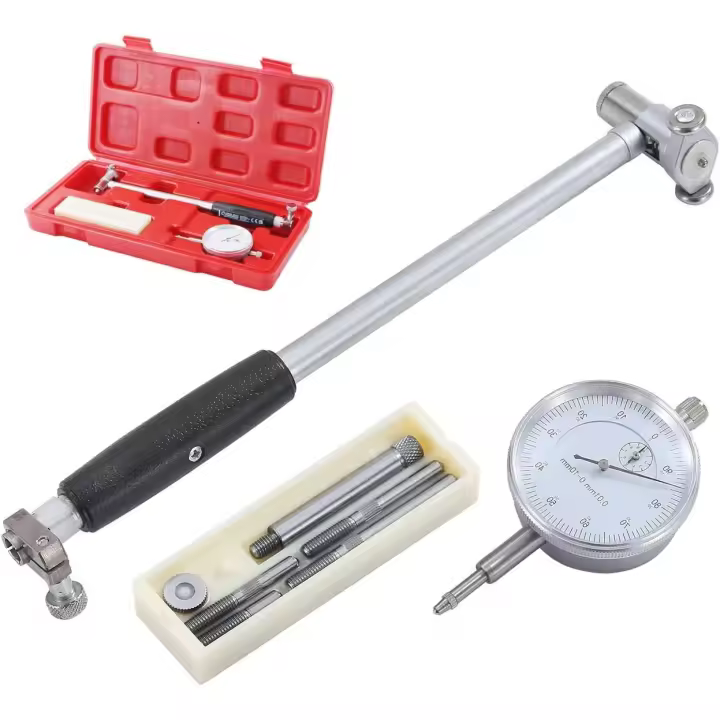 Calibres de diámetro interior, 50-160 mm, sistema métrico, precisión de 0,01 mm, indicador de diámetro interior de cilindro de motor, kit de herramientas de medición de fresado de orificios internos - 1