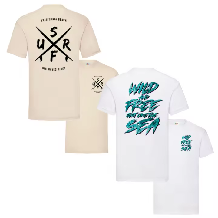 Fruit Of The Loom Pack 2 Camisetas Básicas Algodón 165 G/m² Diseño Summer - 1