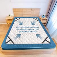 2 PCS Fijadores De Sábanas Elásticos Ajustables Para Colchones Y Sofás Clips De Adaptación Plana Para Cama Material De Poliéster 100% - details 2