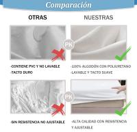 Arinova - Protector colchón impermeable 100% Algodon - Transpirable - Resistente - Ajustable - Antiacaros y Antibacteriano - Para camas 90CM - 105CM - 135CM - 150CM - 180CM - details 5