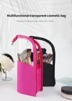 Bolsa De Maquillaje Para Mujer Organizador De Viaje Con Cierre De Cremallera Transparente Y Portador De Cepillos De Maquillaje 1 Pieza - details 0