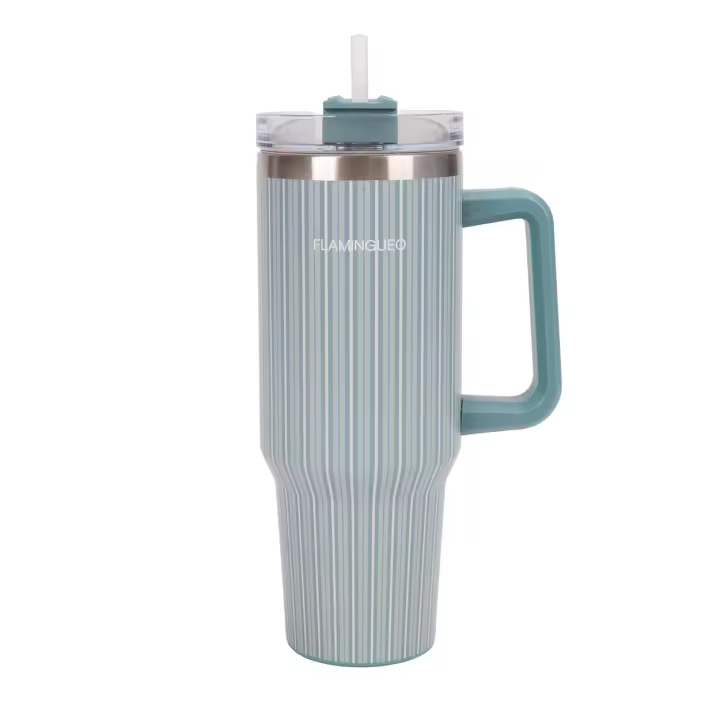 Flamingueo Vaso Termico - Taza Termo Acero Inoxidable Termo Cafe Para Llevar Bebidas Frías 24h y Calientes 10h Botella Termica 1,18 Litros - 1