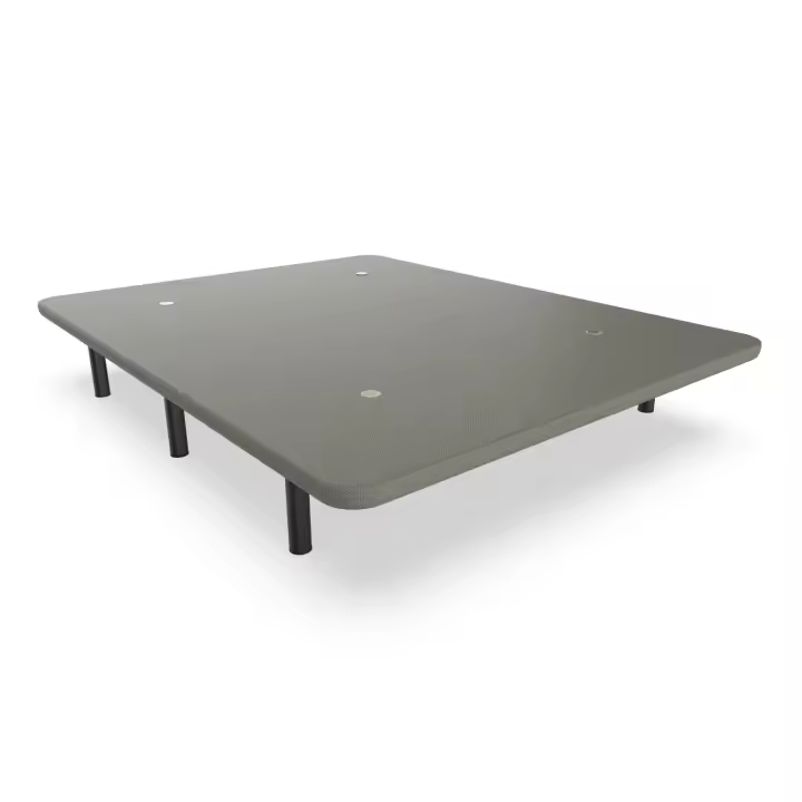 Nalui Base Tapizada  Gris de Acero con patas de Altura 25cm y 5 Barras Transversales, Tejido 3D | Fabricado en España - 1