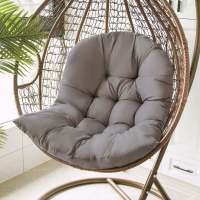 Cojín para Silla, Cojín para Silla de Ratán, Cojines para Silla Relax para Columbio de Cesta Colgante, Cojines para Asiento de Cesta para Interior, Exterior, 80x120 cm, Gris - details 4