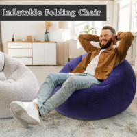 Sofá Inflable Lounger Para Dormitorio Y Salon Asiento De Algodón Esponjoso Portátil Y Plegable Para Camping Al Aire Libre - details 12