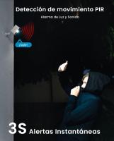 ieGeek 2K Camara Vigilancia WiFi Exterior/Interior sin Cables, Cámara de Vigilancia Exterior con Batería Recargable, 10M Visión Nocturna Colorida, Detección de Movimiento PIR, Audio de 2 Vias - details 3