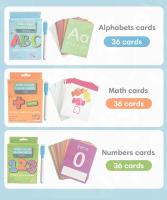 Juego Educativo Montessori De 36 Tarjetas Para Niños Para Aprender Números Leitura Escritura Matemáticas Temas De Animal Transporte Fantasía Deportes Música - details 0