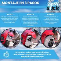 ENERFERO-Cadena de nieve textil para neumaticos,Cadenas Coche Nieve Easy Sock,Cadenas Nieve Coche Antideslizantes y Resistentes,Kit de 2 Cadenas - details 3