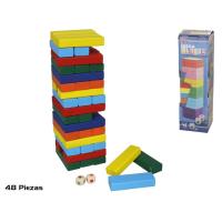 Gerimport Juego Bloque Madera 48 Piezas Surtido Colores 23 x 7 cm - details 1