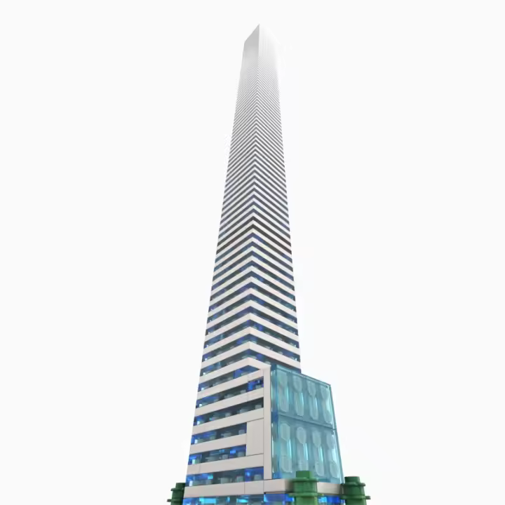 Bloques De Construcción De Arquitectura Famosa 649PCS 432 Park Avenue a Escala 1:800 Juguete Creativo Para Niños Regalo Ideal Para Adultos - 1
