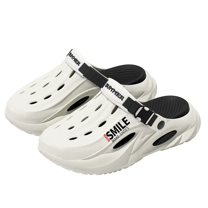 Zapatillas De Hombre Para Playa Y Exterior Antideslizantes Cómodas Con Funda Superior De Inyección Material EVA Sin Tacón - 1
