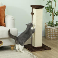 PawHut Poste Rascador para Gatos Altura 81 cm Rascador para Gatos Arañador para Gatos con Poste de Yute y Bola Colgante 41x41x81 cm - details 1