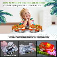 Juego De Juguete Para Niños Dinosaurio 193pcs Carreras En La Carretera Del Mundo Set De Juego Flexible Con Coche De Tren Para Regalos De Navidad Y Cumpleaños - details 3