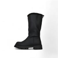 Botas de Lluvia forrado de pelo con plataforma jf9891 Beige y Negro - details 4