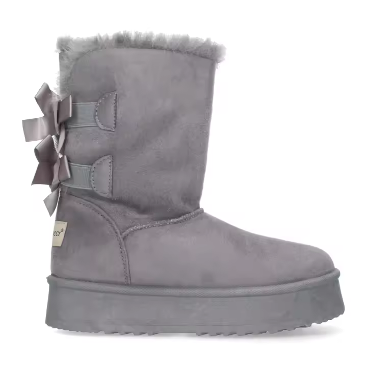 PuntoSalao Botas australianas altas de plataforma lazos para mujer color gris : lasbotas australianas de plataforma lazos para mujer color grisson las más cómodas y calentitas vuelven a estar de moda - 1