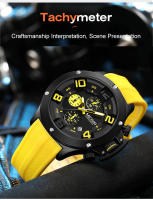 Reloj Deportivo De Cuarzo Para Hombres MEGIR Con Grande Dial Luminiscencia Resistente Al Agua Cronógrafo De Correa De Silicona Y Manos Luminosas 8115 - details 9