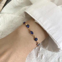 Pulsera Turca De Ojo Azul Para Mal De Ojo Ajustable Para Hombres Y Mujeres Con Hebillas Coloridas De Metal Joyería De La Suerte Para La Riqueza - details 4