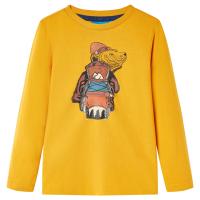 Camiseta infantil de manga larga color 140 en color Ocre/Caqui - details 0