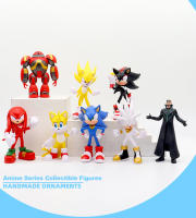 Conjunto De Figuras De Acción Sonic Tails Werehog PVC Personaje De Juguete Echidna Sombrilla Shadow Figura De Modelo Para Niños - details 1