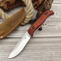 Cuchillo De Caza Fijo BM 15002 15017 Alta Dureza Hoja De Acero S30V Mango De Madera Herramienta Táctica De Sobrevivencia Portátil Para Exteriores - details 1