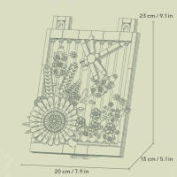 Bloques De Construcción Creativos En Forma De Flor Para Decoración Mural Juguete De Artesanía Para Niños Pequeños Partículas Pequeñas Modelo De Bloques Compatible Con Lego - details 5