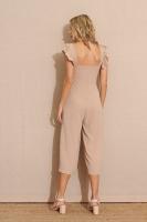 MONO VOLANTES - CAQUI Mono Caqui, Beige, Volantes, Poliester, Polyester, Primavera Verano para Mujer - details 2