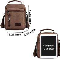 Bolso de hombro para hombre, Bolso de Lona type Mensajero, Bolso Cruzado de viaje, Bolso informal de gran capacidad con múltiples bolsos para trabajo, IR de compra, hacer senderismo y viaje. - details 4