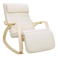Mecedora acolchada ajustable con reposapiés, patas de ángulo 5 grados, carga 150 kg, disponible en amarillo, azul, beige, gris claro, gris oscuro y negro - details 12