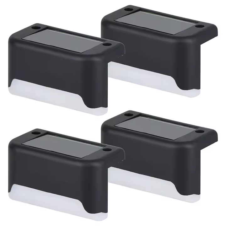 Iluminación exterior eficiente inalámbrica (paquete de 4) CÉLULAS SOLARES Negro W - 1