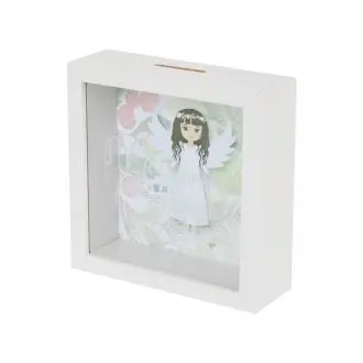 HUCHA DE MADERA COMUNIÓN NIÑA Raíz Recuerdos Comunion Inicio  HUCHA DE MADERA COMUNIÓN NIÑA  Regalo Regalos - 1