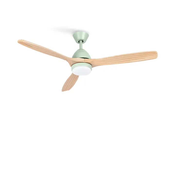 Create - Ventilador de Techo Silencioso con Motor DC y Aspas de Madera Natural - 6 Velocidades - WIND CUP - 1