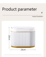 Bandeja De Papelería Inteligente 4L Con Sensor Para Escritorio Pequeña Y Luminosa Ecológica ABS Forma Rectangular - details 11