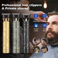 Cortadora De Pelo Para Hombres Con Gran Capacidad De Batería Y Pantalla De Visualización De Energía Rozumna Fork Máquina De Afeitar Barbería Clip T9 - details 0