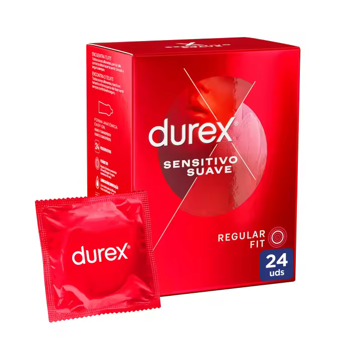 Durex - Condones para hombre Durex. Pack de 24 Preservativos para sexo seguro. Natural, Sensitivo Suave, Invisible, Contacto Total, Real Feel, Mutual Climax, Placer Prolongado, Dame Placer, Saboreame, Intense, Natural XL y Invisible Extra Lubricado - 1