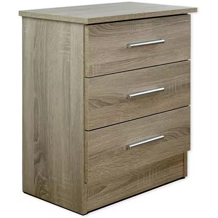 Mesita de Noche Nature 3 cajones. Factory Muebles. - 1